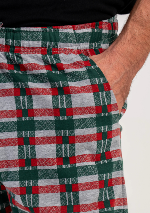 Spodnie męskie Vienetta Gray Checkmate, Szary, r. M-XXL