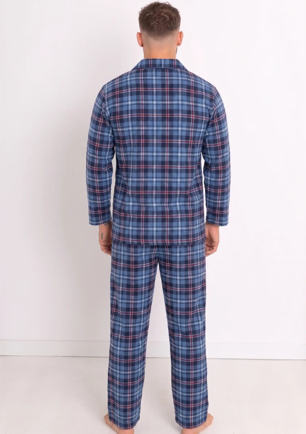 Piżama Męska Classic Flannel, Wielokolorowy, r. M- XXXL