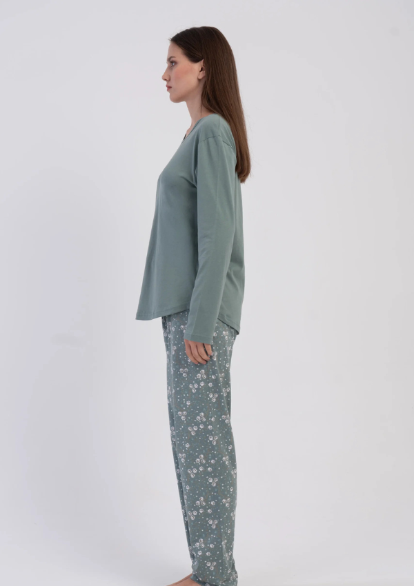 Piżama Damska Vienetta Green Meadow, Zielony, r. M-XXL