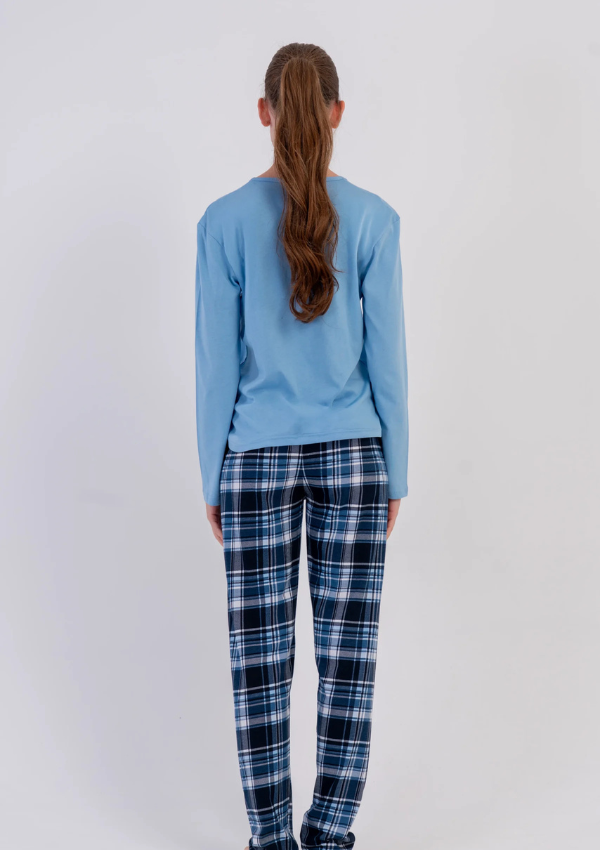 Piżama Damska Vienetta, Sky Blue, Niebieski, r. M-XXL