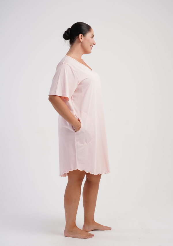 Koszula Nocna Damska Vienetta Rose Ease, Różowy, r. 1XL - 4XL