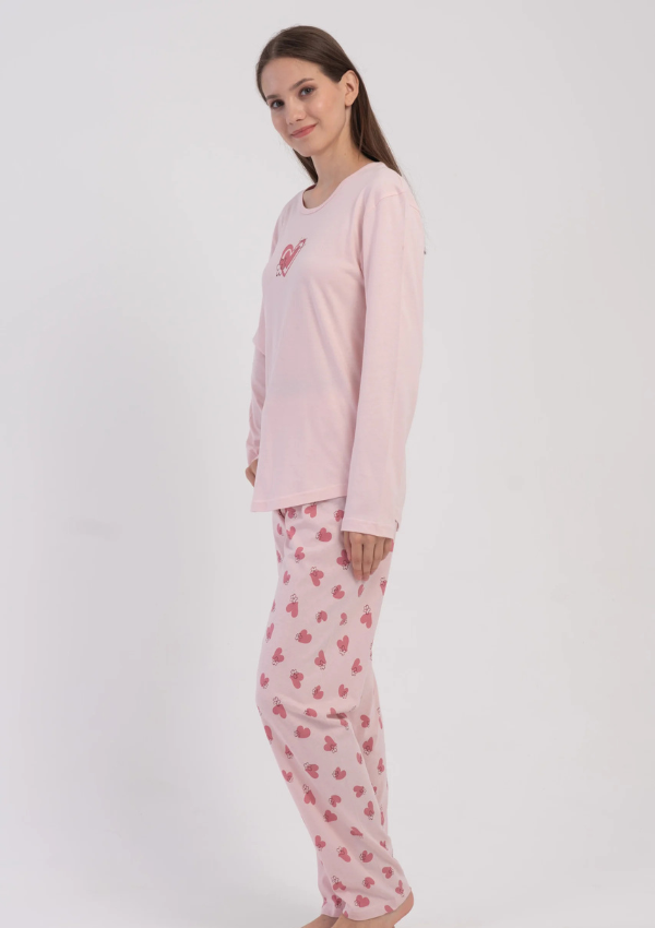 Piżama Damska Blush Heart, Różowy, r. S-XL
