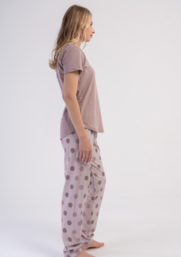 Piżama Damska Vienetta Rosy Dots, Różowy, r. S-XXL