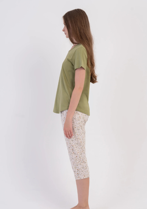 Piżama Damska Vienetta Meadow Bloom, Zielony, r. M-XXL