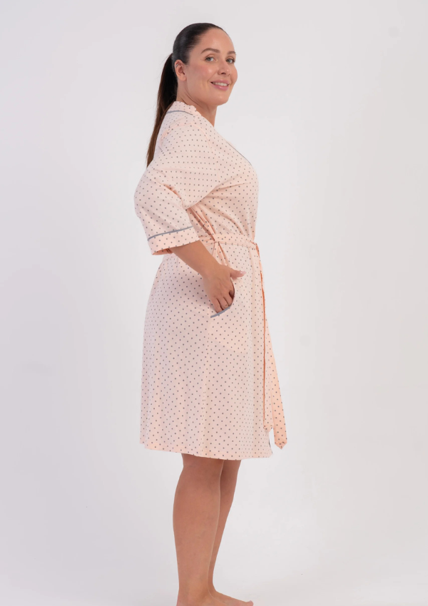Szlafrok damski Vienetta Pink Pearl, Różowy, r. 1XL - 4XL