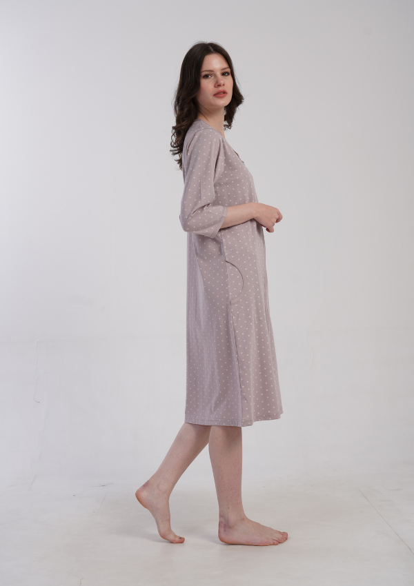 Szlafrok damski Vienetta Dot Whisper, Różowy, r. M-XXL