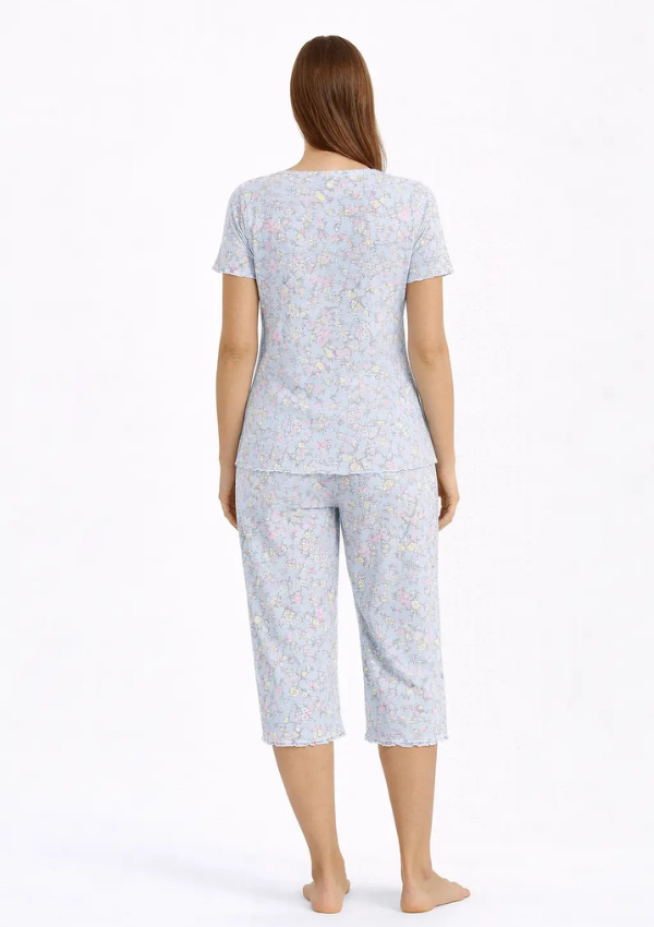 Piżama Damska Silver Bloom, Szary, r. M-XXL