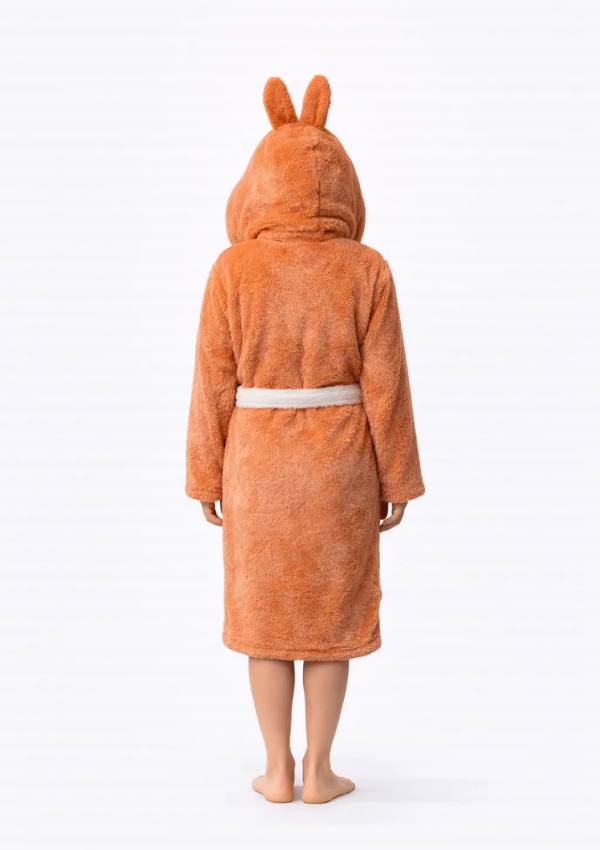 Szlafrok Dziewczęcy , Orange Bunny, Pomarańczowy, r.110-134
