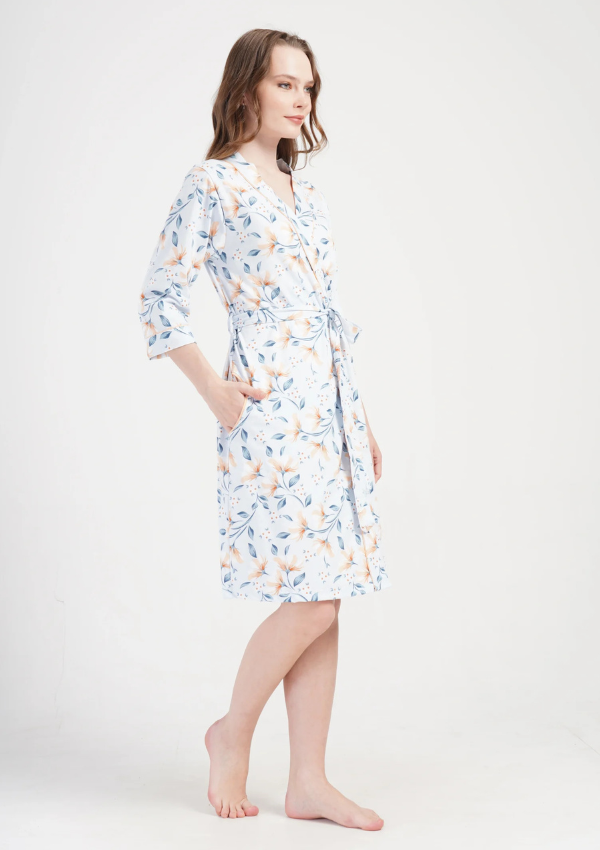Szlafrok damski Blue Blossom Robe, Niebieski, r. M-XXL