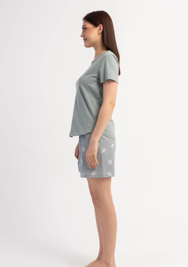 Piżama Damska Vienetta Sage Breeze, Szary, S -XL