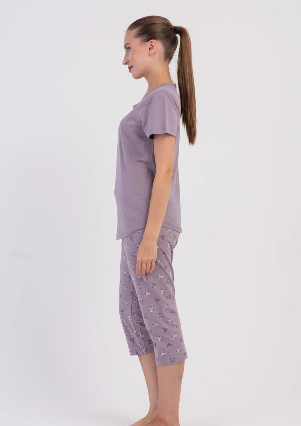 Piżama Damska Vienetta Lavender Relax, Fioletowy, r. M-XXL