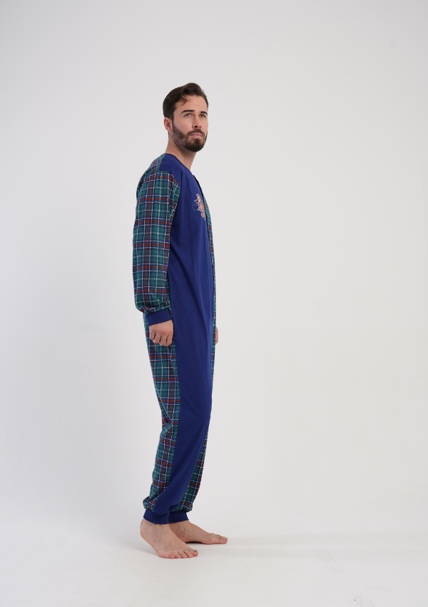 Kombinezon Męski Vienetta Night Check, Granatowy, r. M - XXL