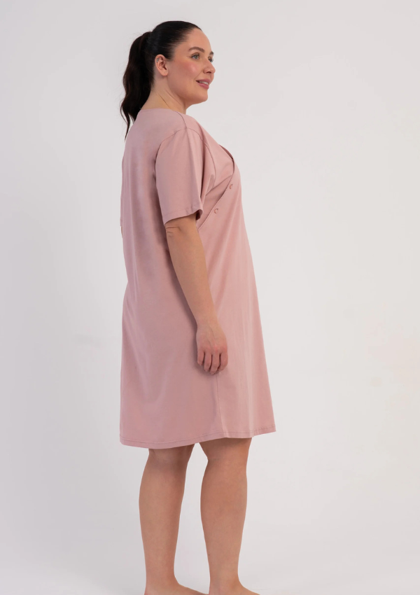 Koszula do Karmienia Vienetta Pink Love, Różowy, r. 1XL-4XL