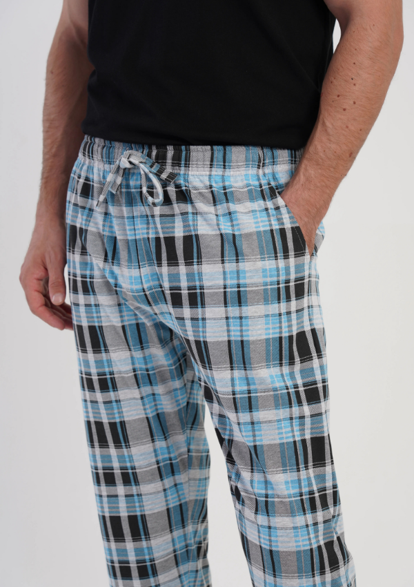 Spodnie męskie Vienetta Blue Check, Niebieski, r. M-XXL