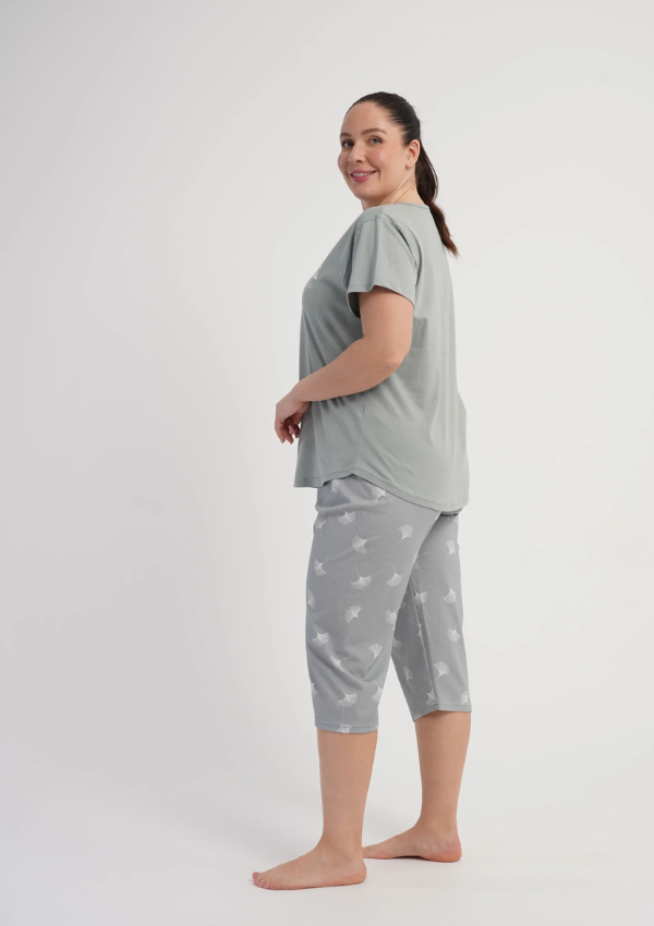 Piżama Damska Vienetta Sage Meadow, Szary, r. 1XL-4XL