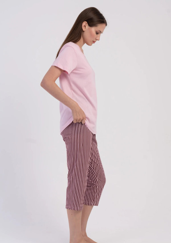Piżama Damska Vienetta Blush Wine, Różowy, r. M-XXL