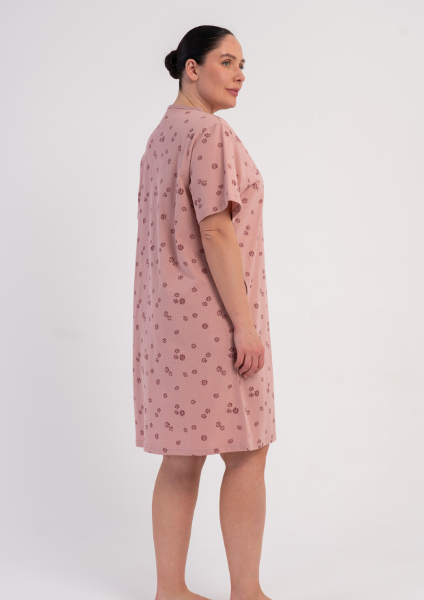 Szlafrok damski Vienetta Floral Pink Comfort, Różowy, r. 1XL-4XL