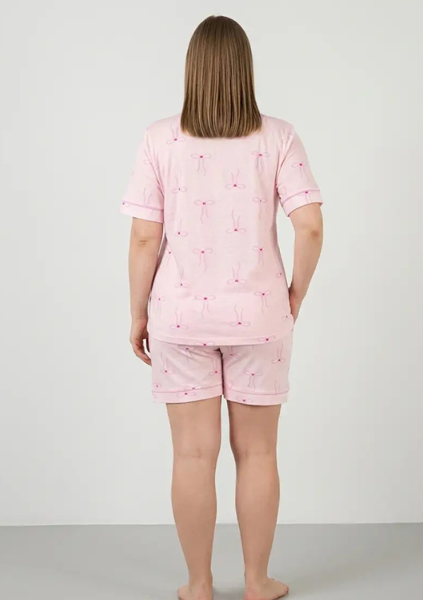 Piżama Damska Pink Ribbon, Różowy, r. 2XL-4XL