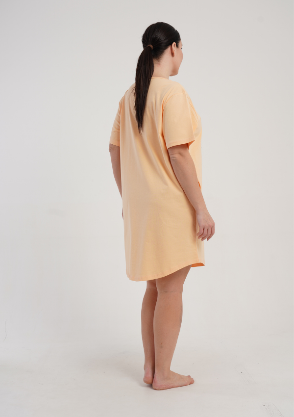 Koszula Nocna Damska Vienetta Apricot Breeze, Morelowy, r. 1XL - 4XL