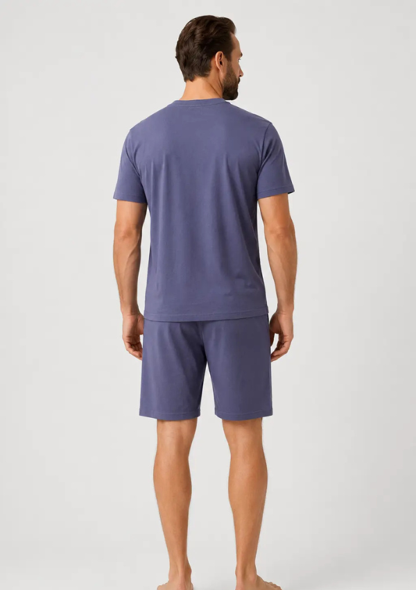 Piżama Męska Blue Comfort, Niebieski, r. M-XL