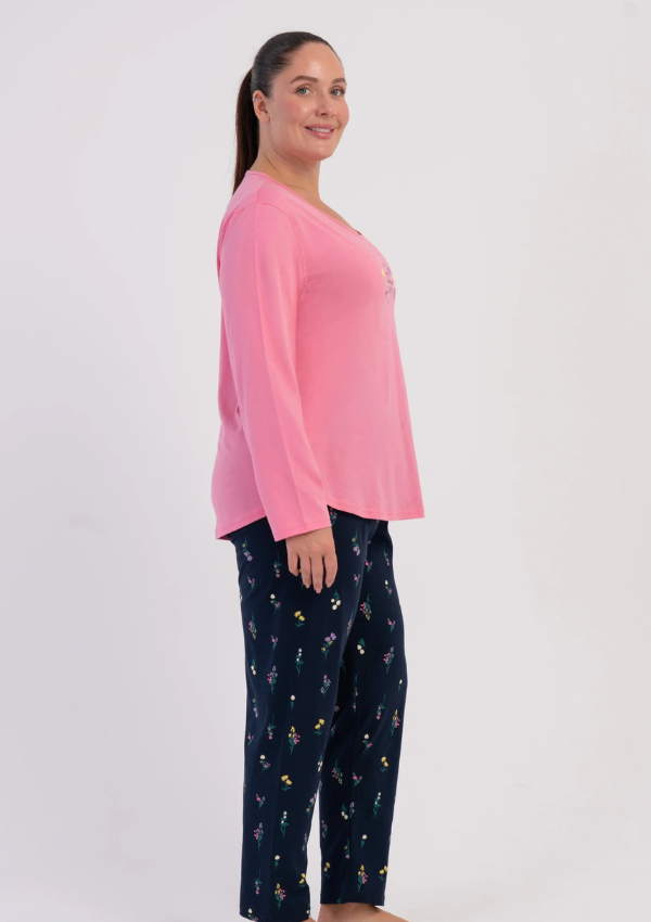 Piżama Damska Vienetta Rose Midnight, Różowy, r. 1XL-4XL