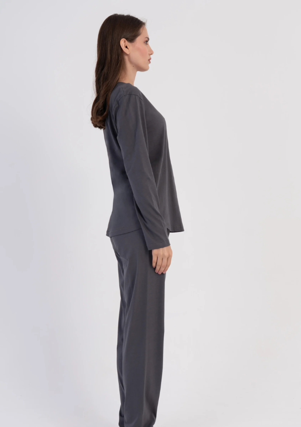 Piżama Damska Vienetta Heart Cozy, Szary, r. M-XXL