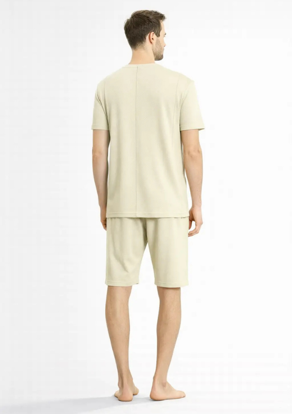 Piżama Męska Beige Bamboo Set, Beżowy, r. M-XL