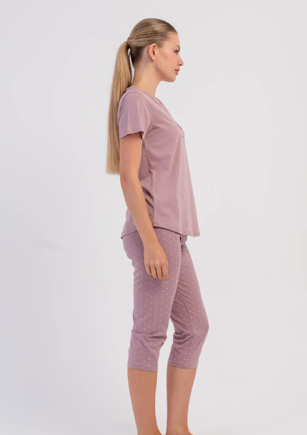 Piżama Damska Vienetta Heather Teddy, Różowy, r. M-XXL