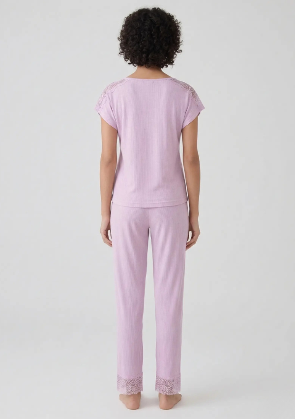 Piżama Damska Lilac Lace, Fioletowy, r. M-XXL