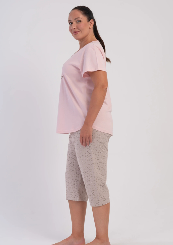 Piżama Damska Vienetta Blush Comfort, Różowy, r. 1XL-4XL