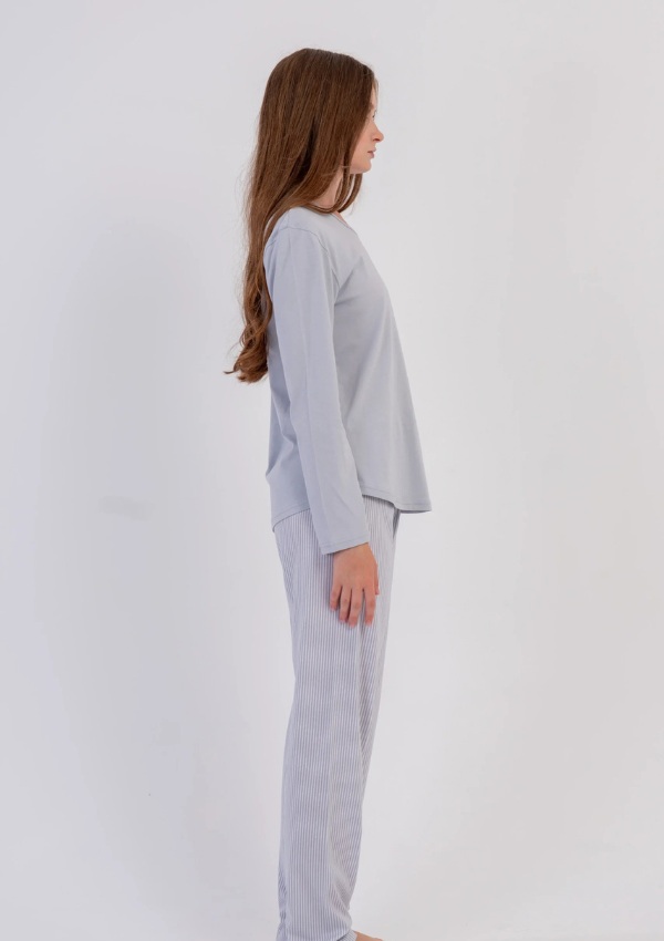 Piżama Damska Vienetta, Gray Soft, Szary, r. S-XL