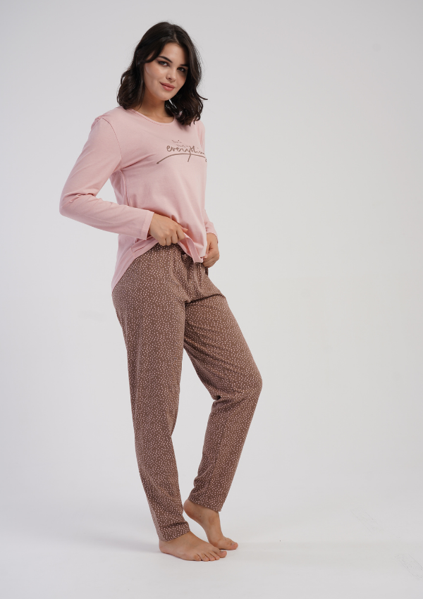 Piżama Damska Vienetta Soft Beauty, Różowy, r. 1XL-4XL