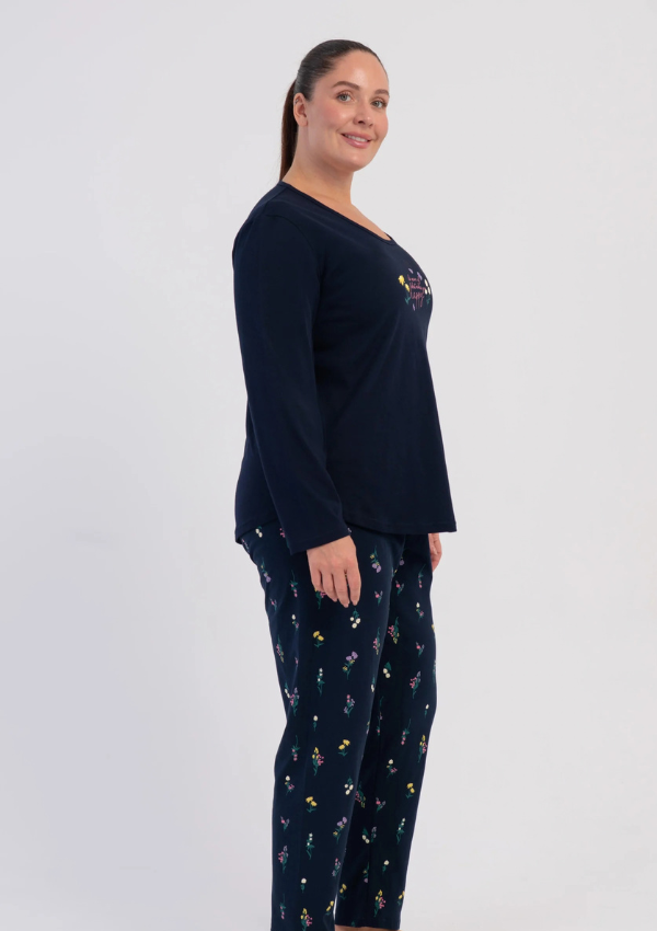 Piżama Damska Vienetta Navy Midnight, Granatowy, r. 1XL-4XL
