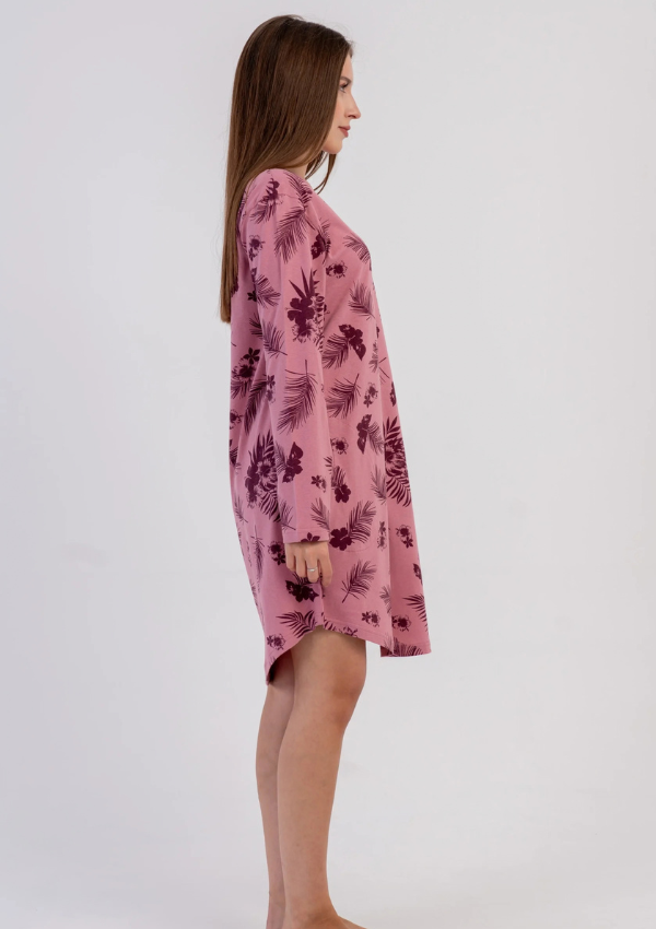 Koszula Nocna Damska Vienetta, Rose Wine, Różowy, r. M - XXL