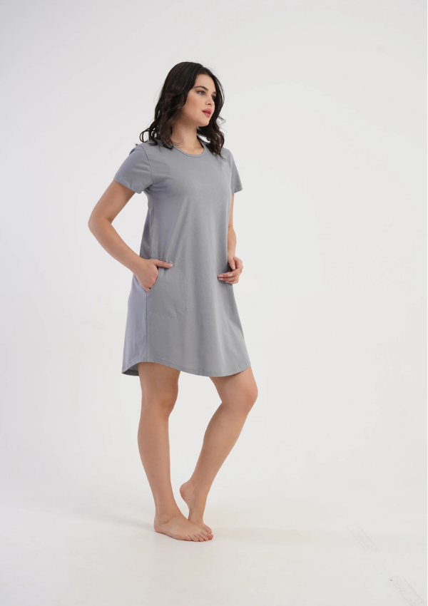 Koszula Nocna Vienetta Grey Ease, Szary, r. L-XXL