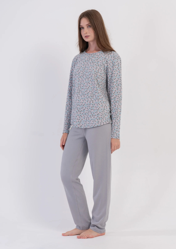 Piżama Damska Vienetta, Grey Whisper, Szary r. M-XXL