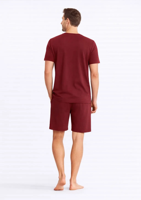 Piżama Męska Red Comfort Set, Bordowy, r. M-XL