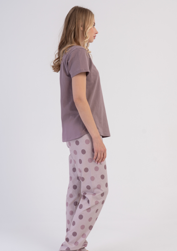 Piżama Damska Vienetta Rosy Dots, Różowy, r. S-XXL