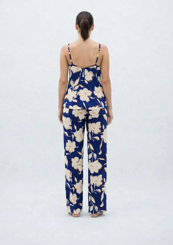 Piżama damska Navy Floral Set, Granatowy, r. M - 2XL