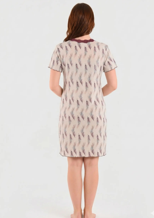 Koszula Nocna Feather Grace, Ecru, r. M - 3XL