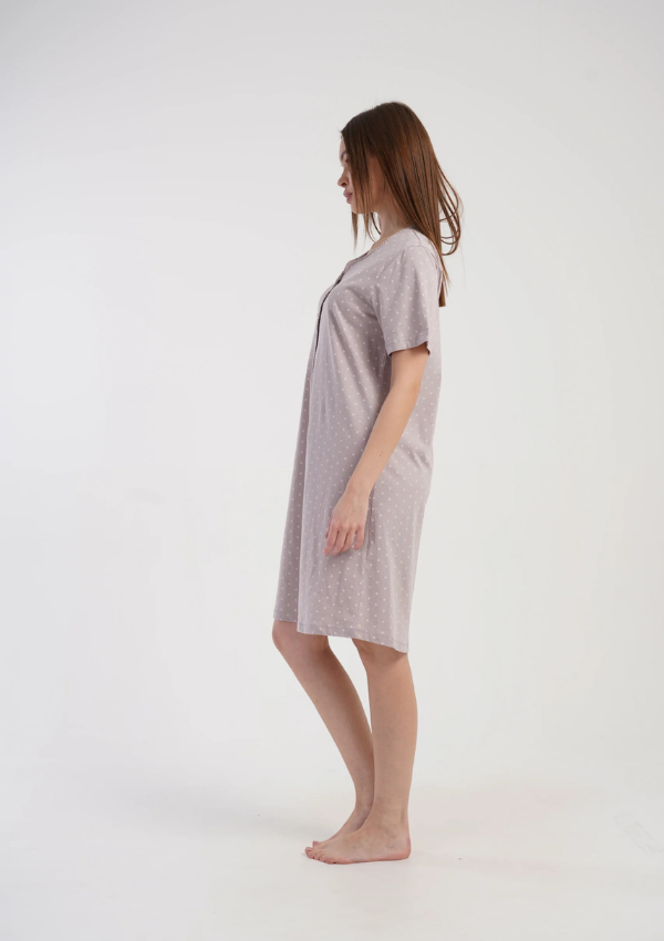 Koszula Nocna Vienetta Dot Comfort, Beżowy, r. M-XXL