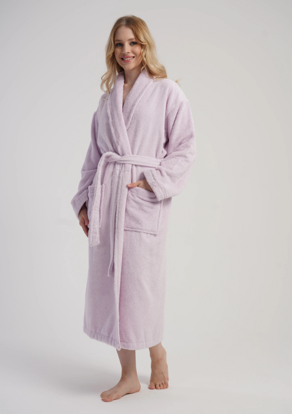 Szlafrok damski Vienetta Soft Comfort, Różowy, r. M-XXL