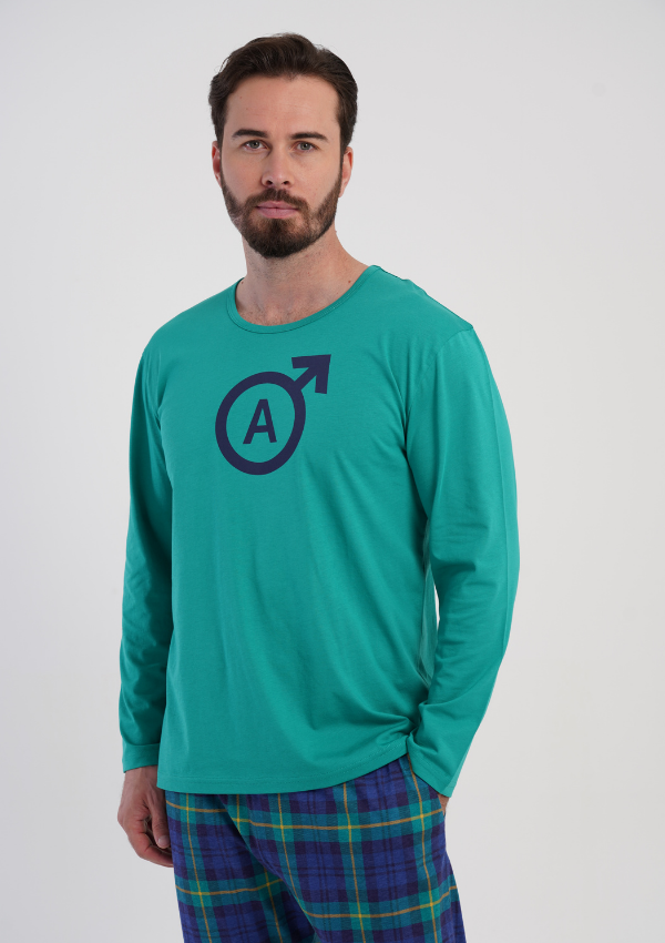 Piżama Męska Vienetta Forest Night, Zielony, r. S-XL