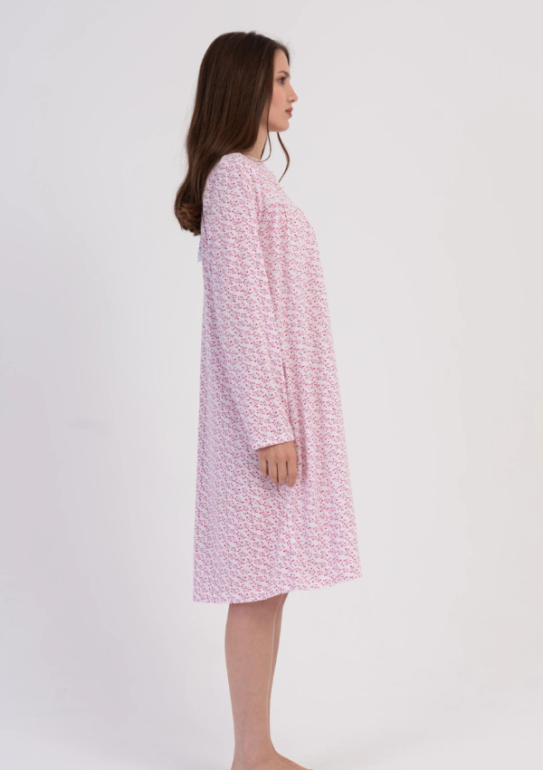Koszula Nocna Damska Vienetta, Ivory Rosebud, Różowy, r. M - XXL