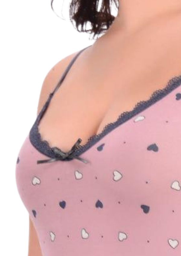Piżama Damska Pink Graphite Hearts, Różowy, M -2XL