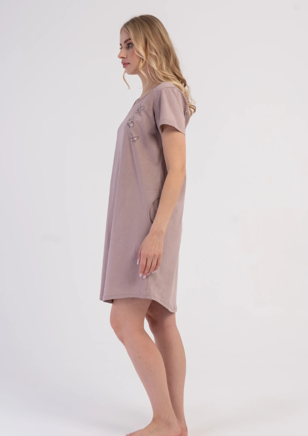 Koszula Nocna Vienetta Blush Flutter, Różowy, r. M-XXL