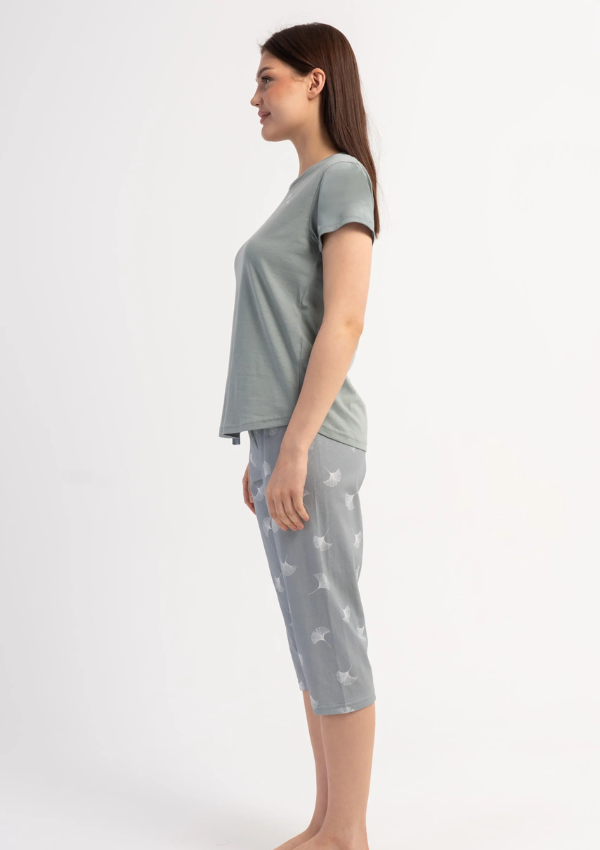 Piżama Damska Vienetta Sage Garden, Szary, r. L-XXL