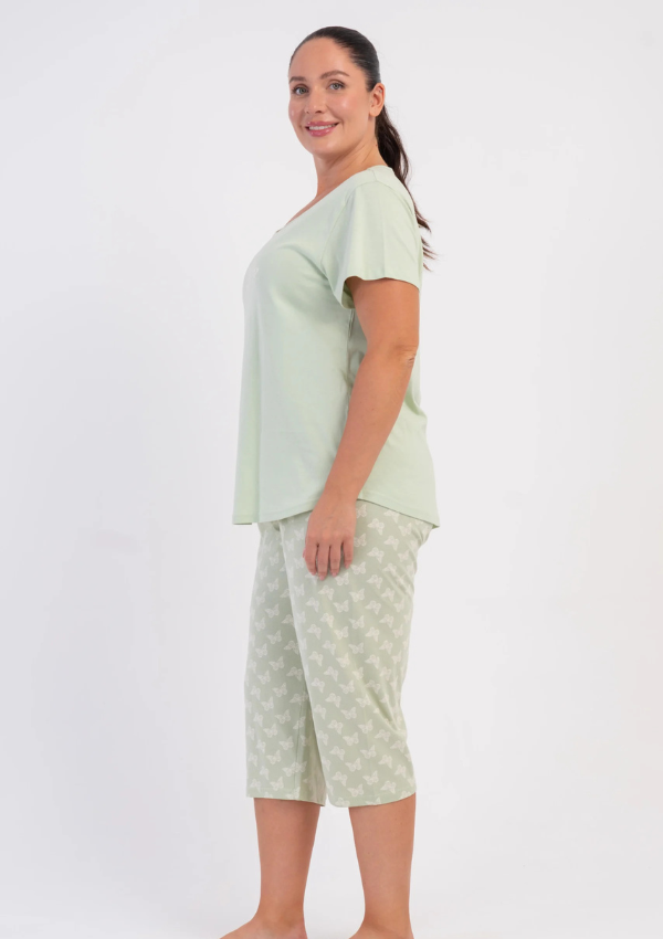 Piżama Damska Vienetta Mint White, Zielony, r. 1XL-4XL