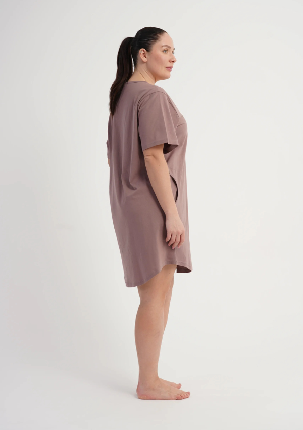 Koszula Nocna Damska Vienetta Brown Teddy, Brązowy, r. 1XL - 4XL