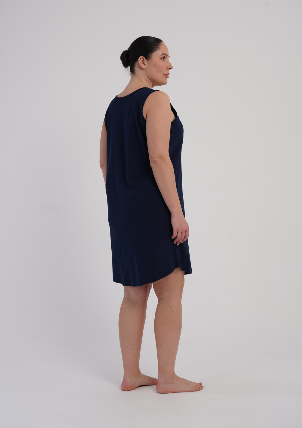 Koszula Nocna Damska Navy Bloom, Granatowy, r. 1XL - 4XL